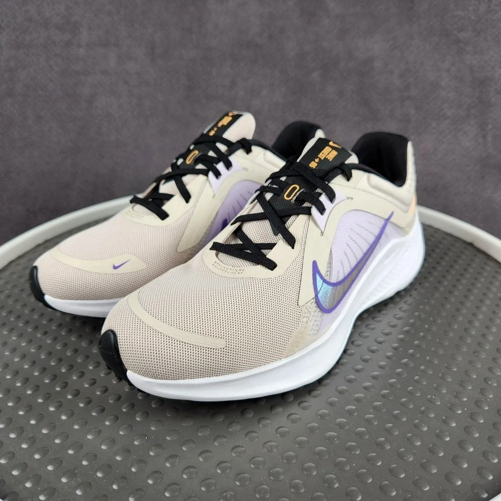 Nike Quest 6 Running Shoes Womens Size 8.5 Beige Purple Sneakers DD9291-101‎